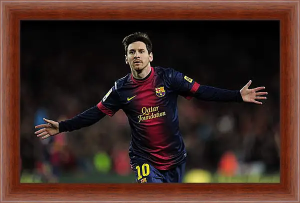 Картина в раме - Лионель Месси (Lionel Andres Messi ) Футбол Картина в раме - Лионель Месси (Lionel Andres Messi ) Футбол