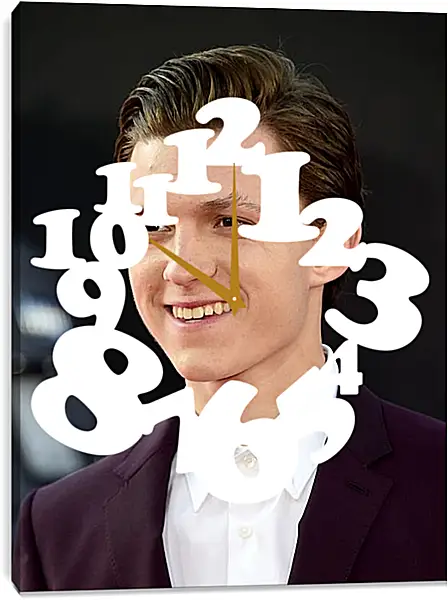 Часы картина - Том Холланд. Tom Holland Часы картина - Том Холланд. Tom Holland