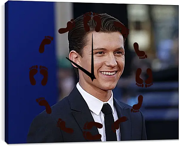 Часы картина - Том Холланд. Tom Holland Часы картина - Том Холланд. Tom Holland