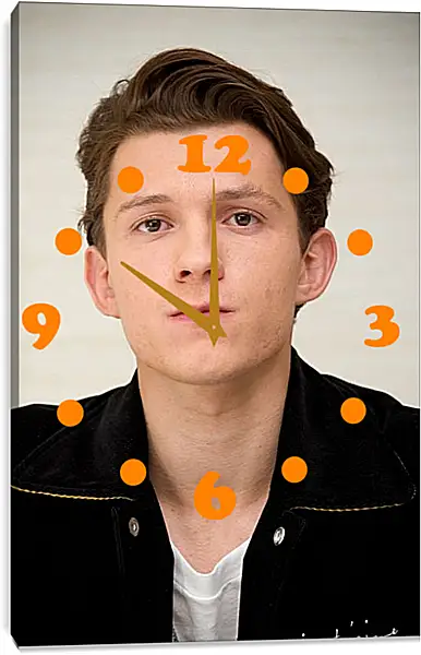 Часы картина - Том Холланд. Tom Holland Часы картина - Том Холланд. Tom Holland