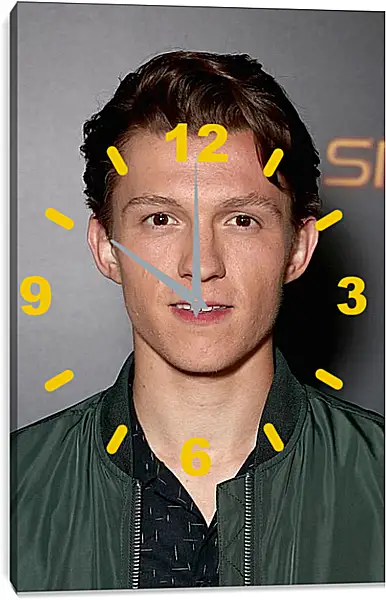 Часы картина - Том Холланд. Tom Holland Часы картина - Том Холланд. Tom Holland