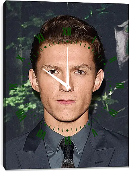 Часы картина - Том Холланд. Tom Holland Часы картина - Том Холланд. Tom Holland