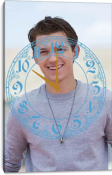 Часы картина - Том Холланд. Tom Holland Часы картина - Том Холланд. Tom Holland