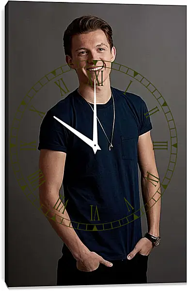 Часы картина - Том Холланд. Tom Holland Часы картина - Том Холланд. Tom Holland