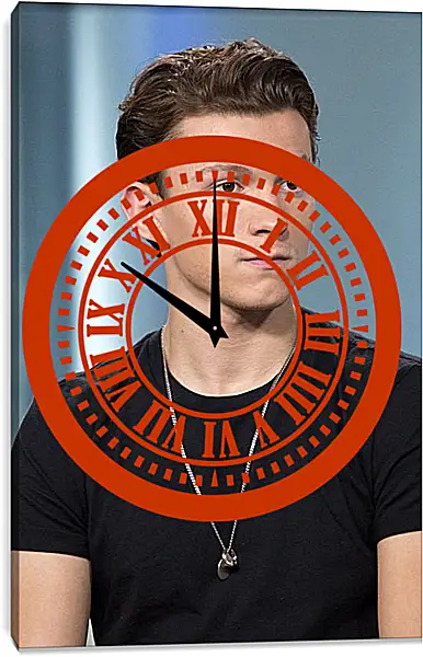 Часы картина - Том Холланд. Tom Holland Часы картина - Том Холланд. Tom Holland