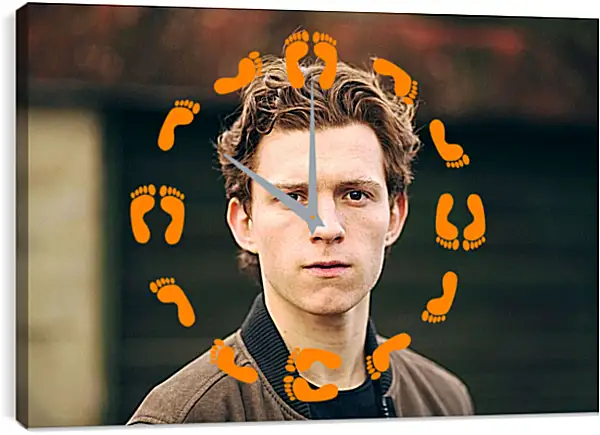 Часы картина - Том Холланд. Tom Holland Часы картина - Том Холланд. Tom Holland