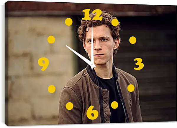 Часы картина - Том Холланд. Tom Holland Часы картина - Том Холланд. Tom Holland