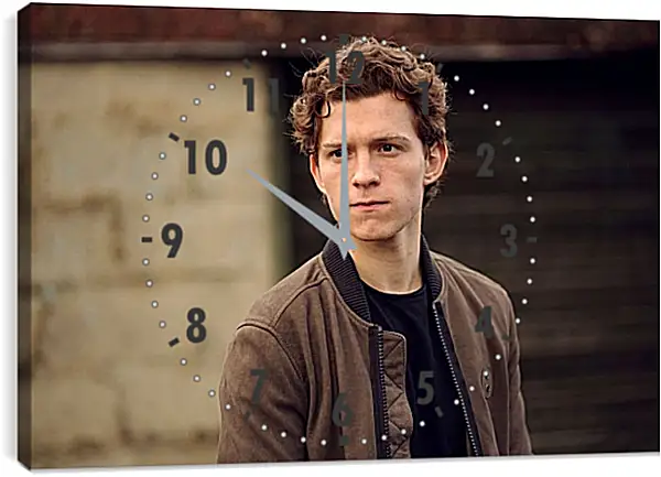 Часы картина - Том Холланд. Tom Holland Часы картина - Том Холланд. Tom Holland