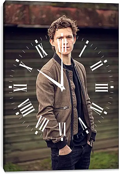Часы картина - Том Холланд. Tom Holland Часы картина - Том Холланд. Tom Holland