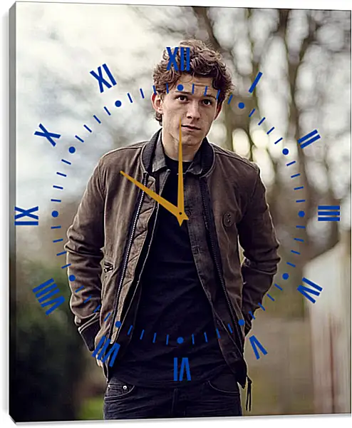 Часы картина - Том Холланд. Tom Holland Часы картина - Том Холланд. Tom Holland