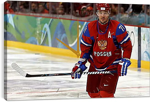 Часы картина - Илья Ковальчук. Сборная России по хоккею Часы картина - Илья Ковальчук. Сборная России по хоккею