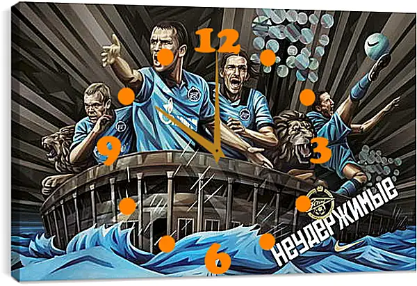 Часы картина - ФК Зенит Санкт-Петербург. FC Zenit St. Petersburg Часы картина - ФК Зенит Санкт-Петербург. FC Zenit St. Petersburg