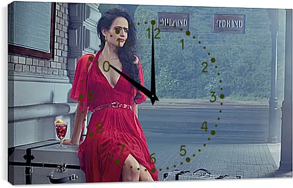 Часы картина - Ева Грин. Eva Green Часы картина - Ева Грин. Eva Green