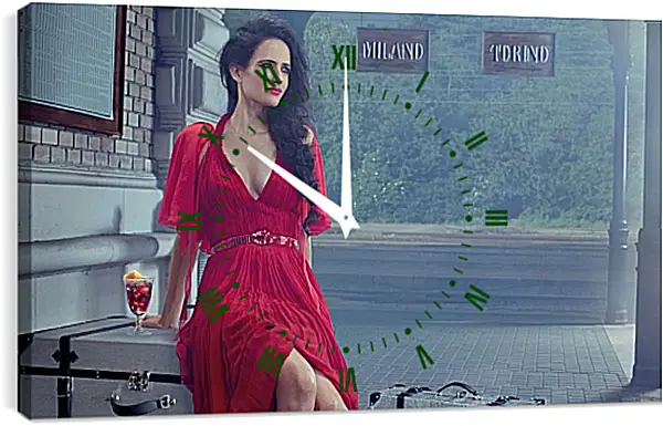 Часы картина - Ева Грин. Eva Green Часы картина - Ева Грин. Eva Green
