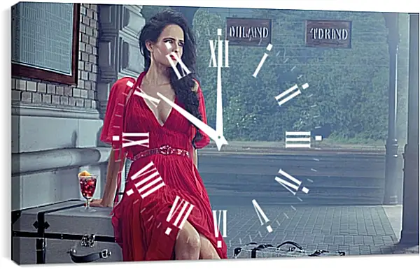 Часы картина - Ева Грин. Eva Green Часы картина - Ева Грин. Eva Green