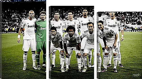 Модульная картина - Фото перед матчем ФК Реал Мадрид. FC Real Madrid Модульная картина - Фото перед матчем ФК Реал Мадрид. FC Real Madrid