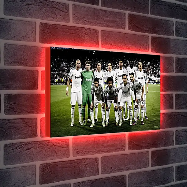 Лайтбокс световая панель - Фото перед матчем ФК Реал Мадрид. FC Real Madrid Лайтбокс световая панель - Фото перед матчем ФК Реал Мадрид. FC Real Madrid