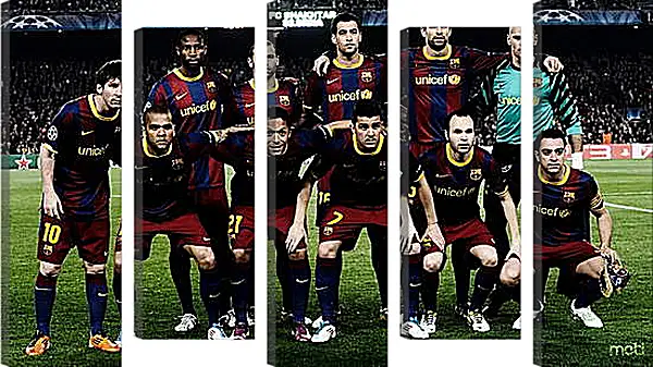Модульная картина - Фото перед матчем ФК Барселона. FC Barcelona Модульная картина - Фото перед матчем ФК Барселона. FC Barcelona