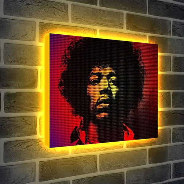 Лайтбокс световая панель - Джими Хендрикс. Jimi Hendrix Лайтбокс световая панель - Джими Хендрикс. Jimi Hendrix