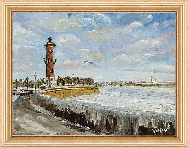 Картина в раме - Берег Невы. Санкт Петербург Картина в раме - Берег Невы. Санкт Петербург