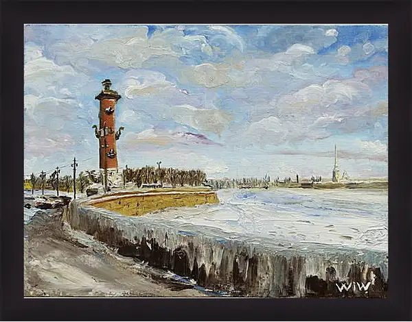 Картина в раме - Берег Невы. Санкт Петербург Картина в раме - Берег Невы. Санкт Петербург