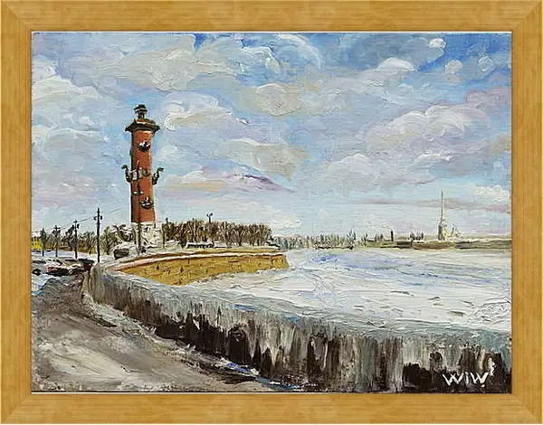 Картина в раме - Берег Невы. Санкт Петербург Картина в раме - Берег Невы. Санкт Петербург