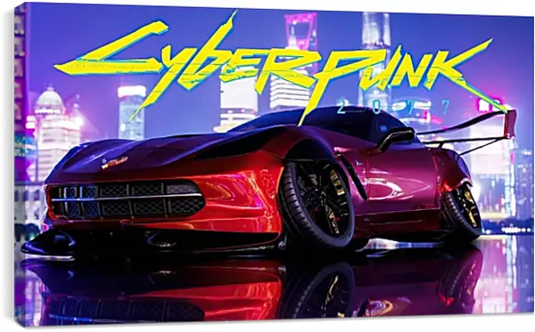 Постер на подрамнике - Cyberpunk 2077 Постер на подрамнике - Cyberpunk 2077