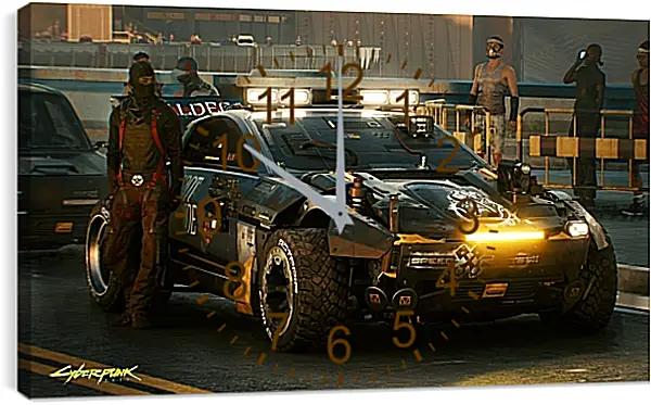 Часы картина - Cyberpunk 2077 Часы картина - Cyberpunk 2077