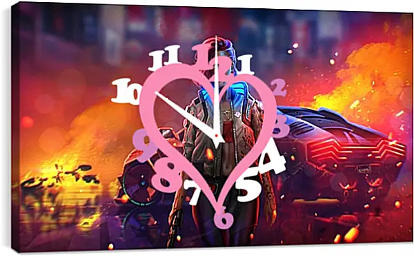 Часы картина - Cyberpunk 2077 Часы картина - Cyberpunk 2077