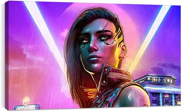 Постер на подрамнике - Cyberpunk 2077 Постер на подрамнике - Cyberpunk 2077