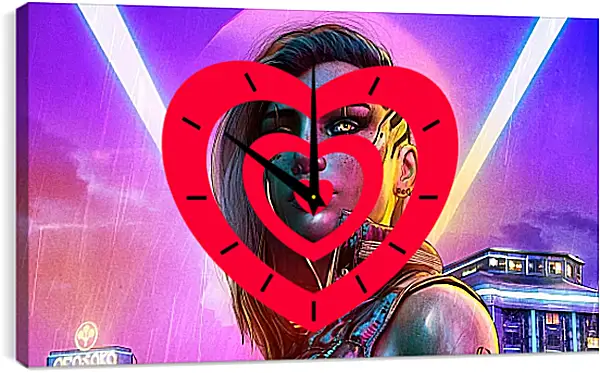 Часы картина - Cyberpunk 2077 Часы картина - Cyberpunk 2077