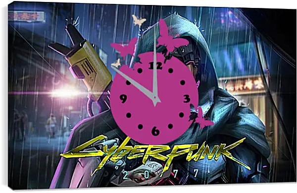Часы картина - Cyberpunk 2077 Часы картина - Cyberpunk 2077
