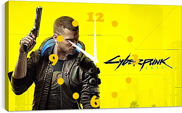 Часы картина - Cyberpunk 2077 Часы картина - Cyberpunk 2077