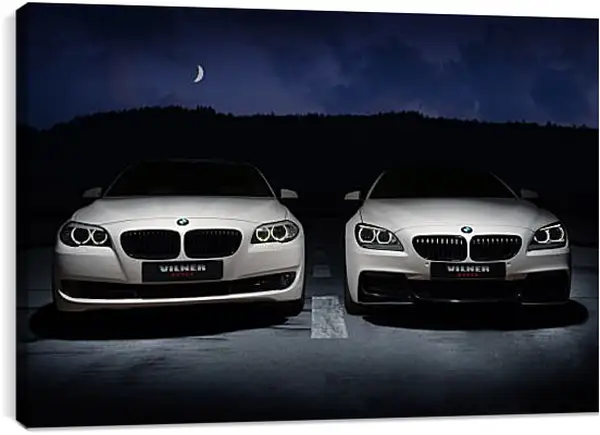 Постер на подрамнике - Две BMW Постер на подрамнике - Две BMW