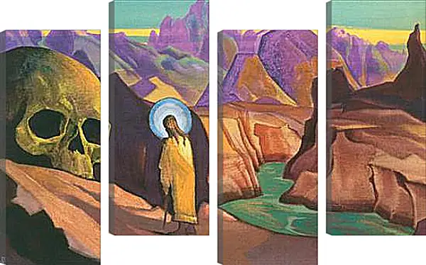 Модульная картина - Исса и голова великана Модульная картина - Исса и голова великана
