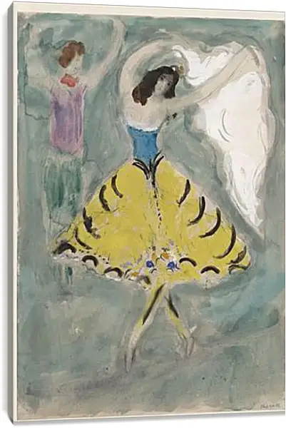 Постер на подрамнике - Zemphira, costume design for Aleko (5). (Земфира, дизайн костюмов для Алеко 5) Марк Шагал Постер на подрамнике - Zemphira, costume design for Aleko (5). (Земфира, дизайн костюмов для Алеко 5) Марк Шагал