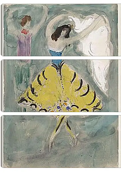 Модульная картина - Zemphira, costume design for Aleko (5). (Земфира, дизайн костюмов для Алеко 5) Марк Шагал Модульная картина - Zemphira, costume design for Aleko (5). (Земфира, дизайн костюмов для Алеко 5) Марк Шагал