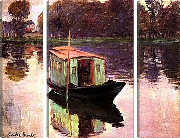 Модульная картина - The Studio Boat. Клод Моне Модульная картина - The Studio Boat. Клод Моне