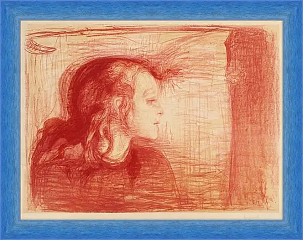 Картина в раме - The Sick Child I (Det syke barn I). Эдвард Мун Картина в раме - The Sick Child I (Det syke barn I). Эдвард Мун