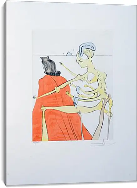 Постер на подрамнике - Время и Гала. Сальвадор Дали Постер на подрамнике - Время и Гала. Сальвадор Дали