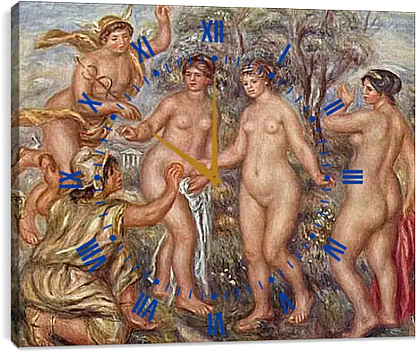 Часы картина - Judgement of Paris. Пьер Огюст Ренуар Часы картина - Judgement of Paris. Пьер Огюст Ренуар