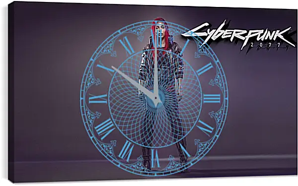 Часы картина - Cyberpunk 2077 Часы картина - Cyberpunk 2077