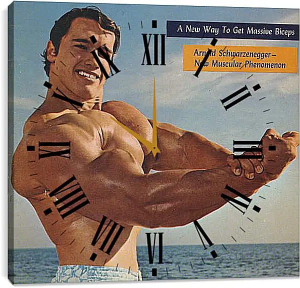 Часы картина - Арнольд Шварценеггер (Arnold Schwarzenegger) Часы картина - Арнольд Шварценеггер (Arnold Schwarzenegger)