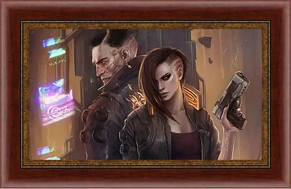 Картина в раме - Cyberpunk 2077 Картина в раме - Cyberpunk 2077