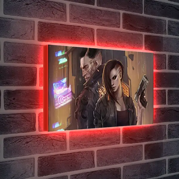 Лайтбокс световая панель - Cyberpunk 2077 Лайтбокс световая панель - Cyberpunk 2077