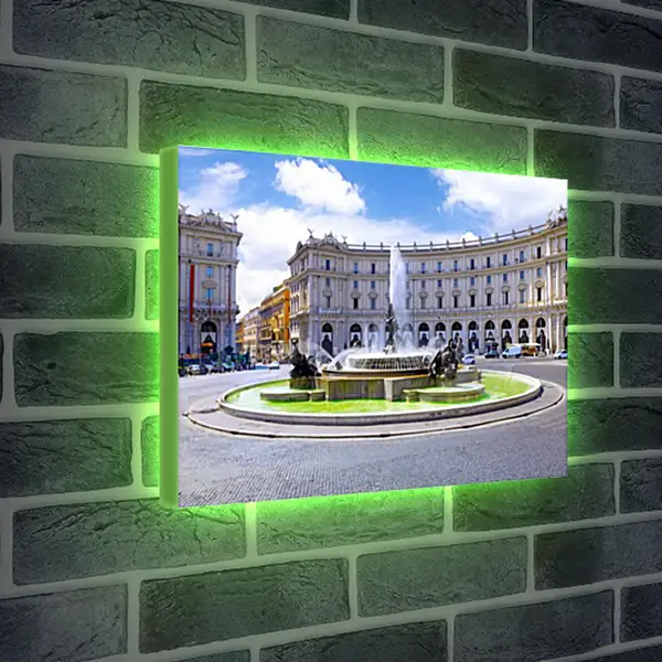 Лайтбокс световая панель - Площадь Республики. Рим. Италия. Лайтбокс световая панель - Площадь Республики. Рим. Италия.