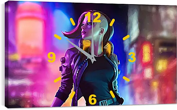 Часы картина - Cyberpunk 2077 Часы картина - Cyberpunk 2077