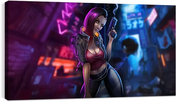 Постер на подрамнике - Cyberpunk 2077 Постер на подрамнике - Cyberpunk 2077