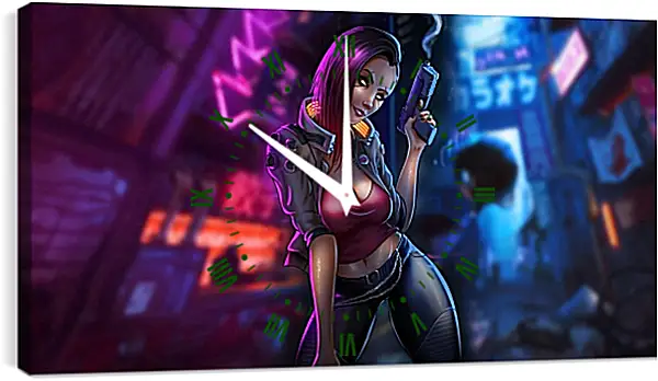 Часы картина - Cyberpunk 2077 Часы картина - Cyberpunk 2077