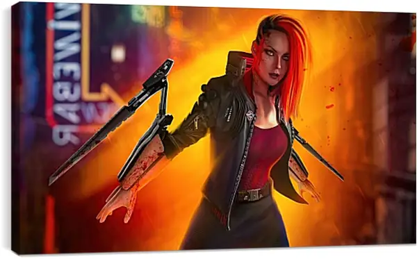 Постер на подрамнике - Cyberpunk 2077 Постер на подрамнике - Cyberpunk 2077